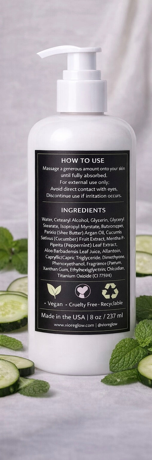 🥒 CUCUMBER MINT BODY LOTION – 8 OZ