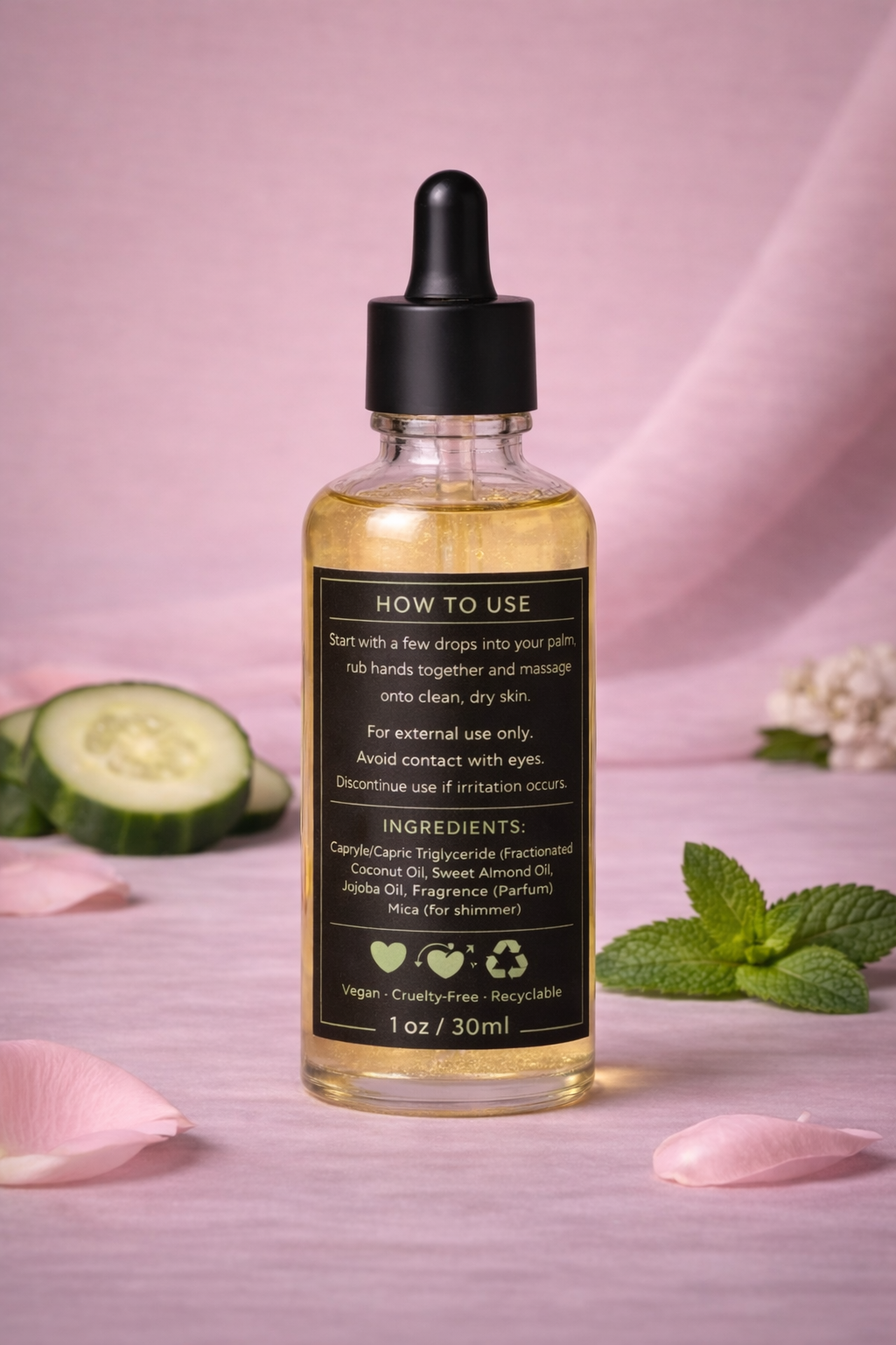 Cucumber Mint Soft Glow Body Oil (1 oz)