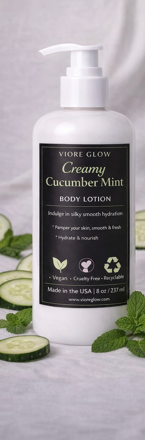 🥒 CUCUMBER MINT BODY LOTION – 8 OZ