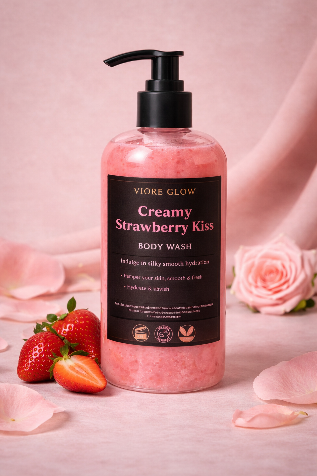 Creamy Strawberry Kiss Body Wash (8 oz)