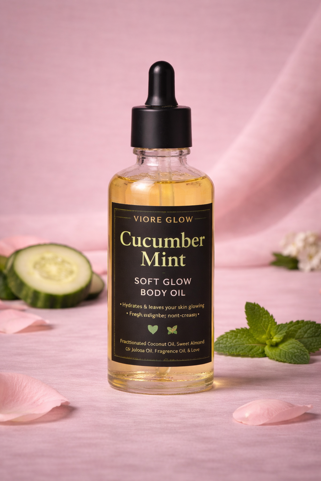 Cucumber Mint Soft Glow Body Oil (1 oz)