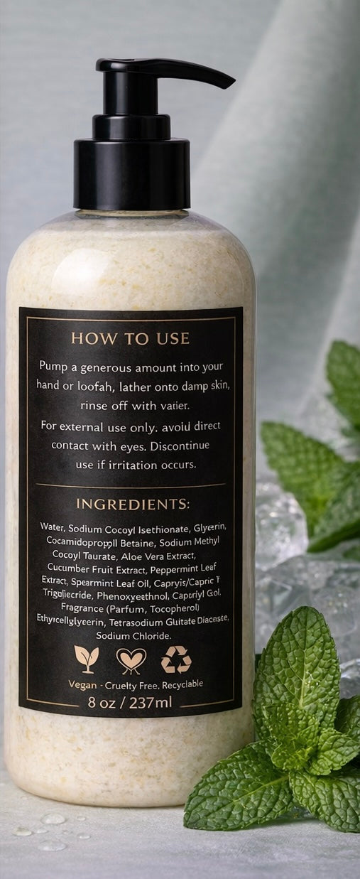 Cucumber Mint – Fresh & Clean Body Wash (8 oz)