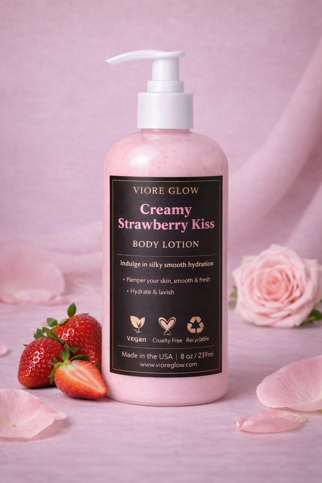 Creamy Strawberry Kiss Body Lotion (8 oz)